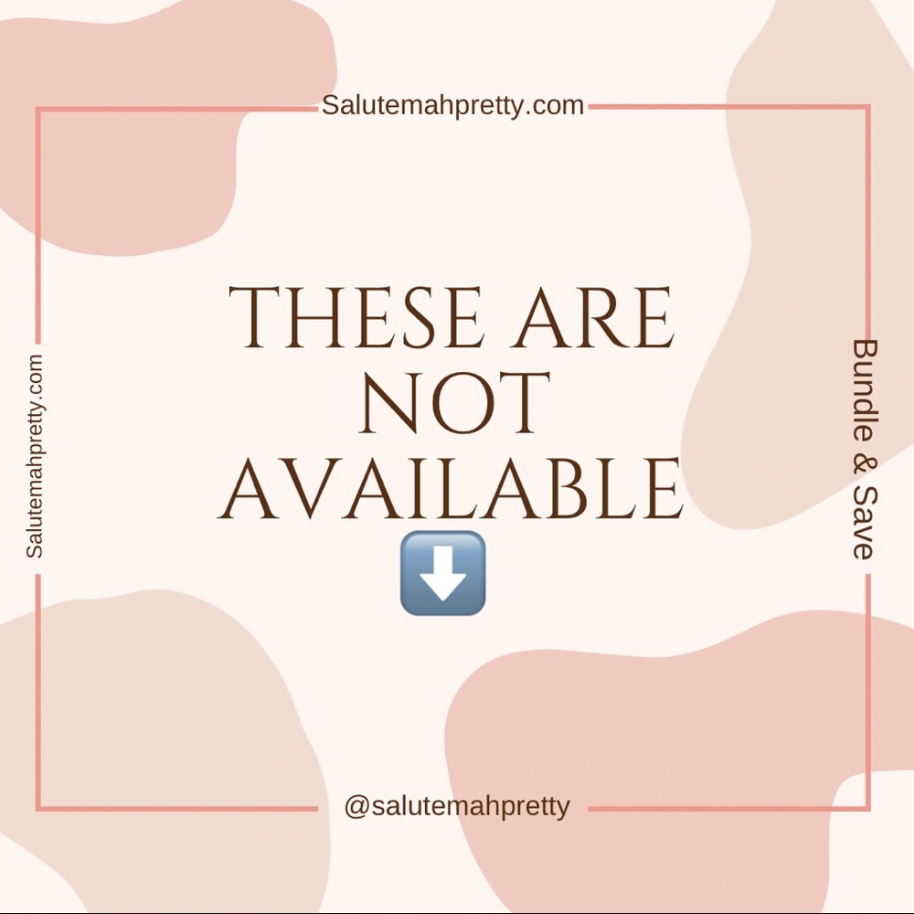 These items are not available after this point